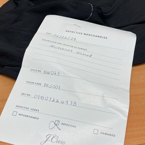 J.Crew Ribbed cutout one-piece swimsuit with pearls - Picture 2 of 5